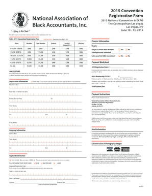 2015 NABA Convention Registration Form