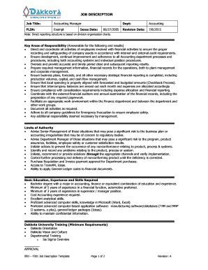 Accounting Manager Job Description