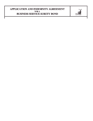 Business Service Surety Bond Application