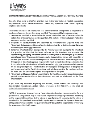 Guardian Timesheet Approval Delegation Form