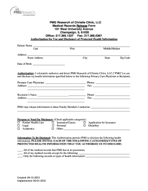 Medical Records Release Form