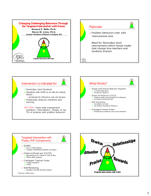 Targeted Intervention with Praise Form