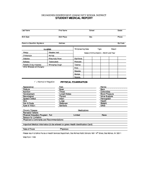 Student Medical Report