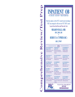 Inpatient OB Course Review Seminar