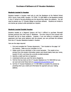 UT Houston Software Purchase Agreement