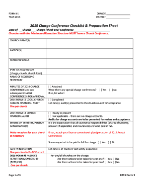 2015 Charge Conference Checklist
