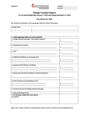 Charge Trustees Report Form