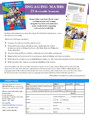 Engaging Maths: 25 Favourite Lessons Order Form