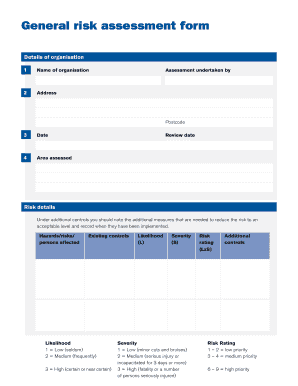 General Risk Assessment Form