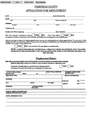 Fairfield County Application for Employment