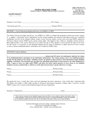 Student Consent to Release Disability Academic Information
