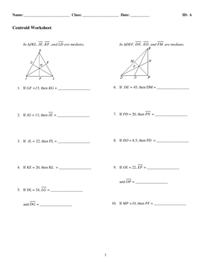 Centroid Worksheet