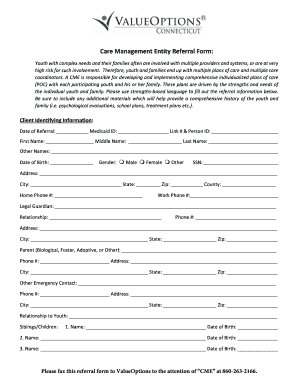 Care Management Entity Referral Form