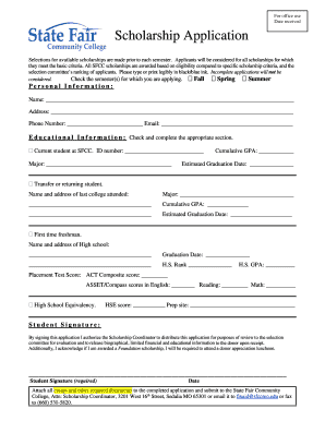 Scholarship Application Form