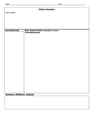 Reading Response Form