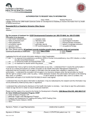 Authorization to Request Health Information