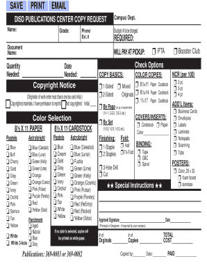 DISD Copy Request Form
