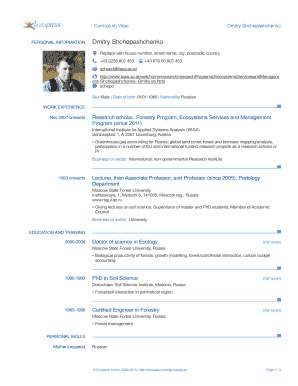 Curriculum Vitae Template