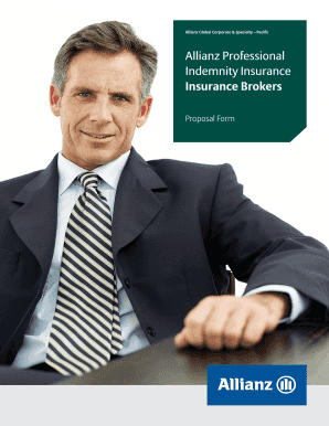 Allianz Professional Indemnity Insurance Proposal Form