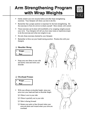 Arm Strengthening Program with Wrap Weights