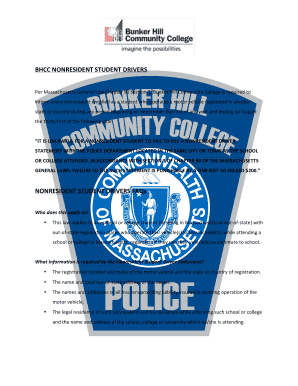 Massachusetts Nonresident Student Driver Statement