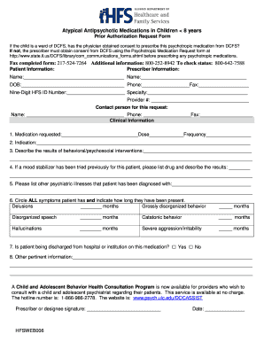 Atypical Antipsychotic Medication Prior Authorization Request Form