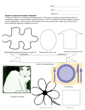 Organic Compounds Graphic Organizer