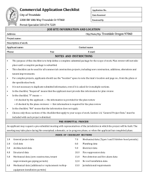 Commercial Construction Permit Application