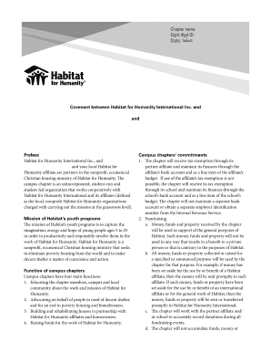 Campus Chapter Covenant Agreement