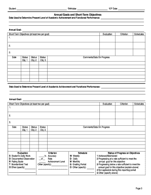 Individualized Education Program (IEP) Form