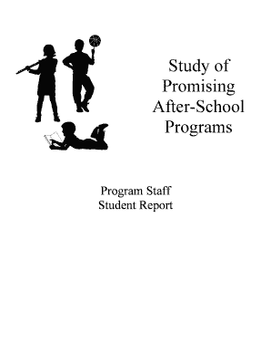 After-School Program Staff Student Report
