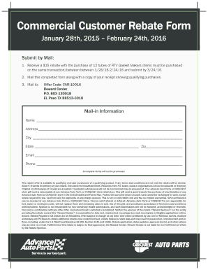 Commercial Customer Rebate Form
