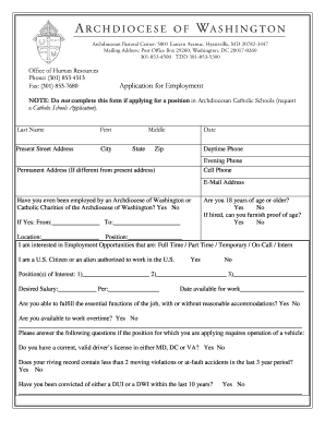 Application for Employment