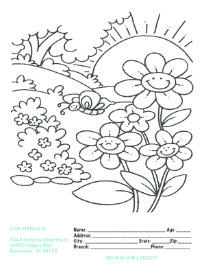 FCSLA Fraternal Department Prize Entry Form
