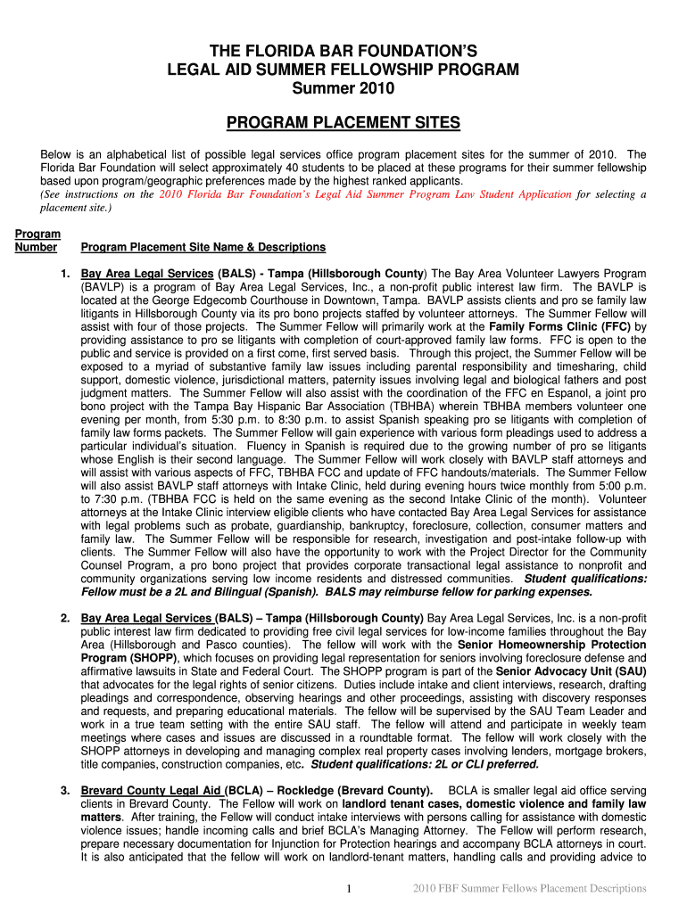 Fillable Online THE FLORIDA BAR FOUNDATIONS Fax Email Print pdfFiller