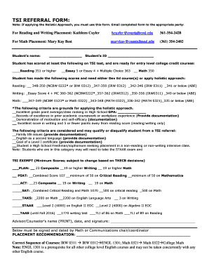 TSI Referral Form