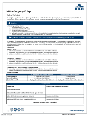 Hungarian Loan Application Form
