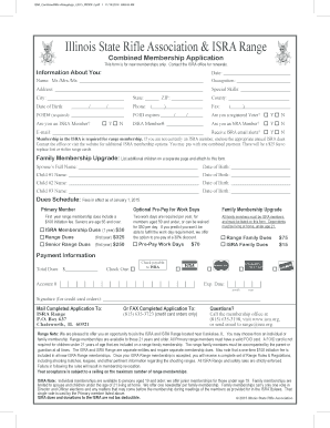 Illinois State Rifle Association Membership Application