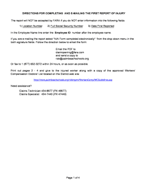 First Report of Injury or Illness