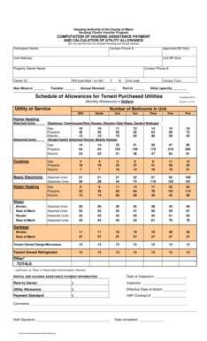 Housing Assistance Payment Calculation Form