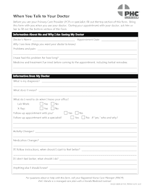 Patient Doctor Visit Form