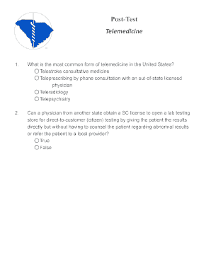 Telemedicine CME Post-Test
