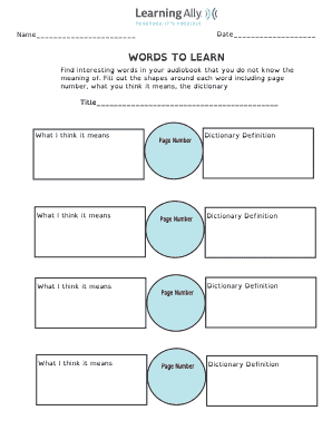 Audiobook Vocabulary Tracker