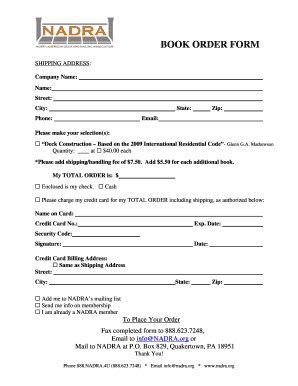 Book Order Form