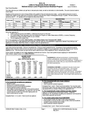 National School Lunch Program Application