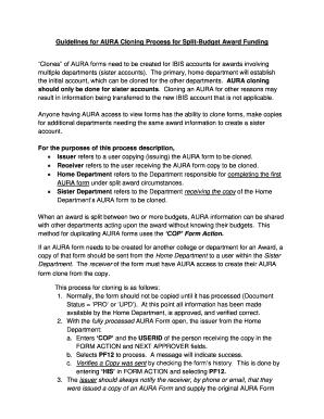 Of AURA forms - Pennsylvania State University - research psu