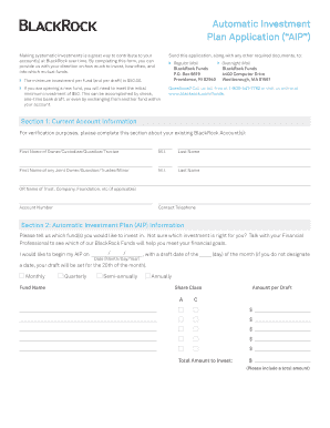 Automatic Investment Plan Application