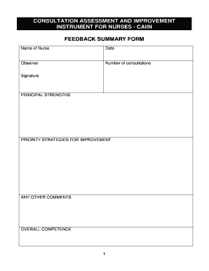 Consultation Assessment and Improvement Instrument for Nurses
