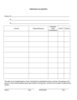 Individual Learning Plan