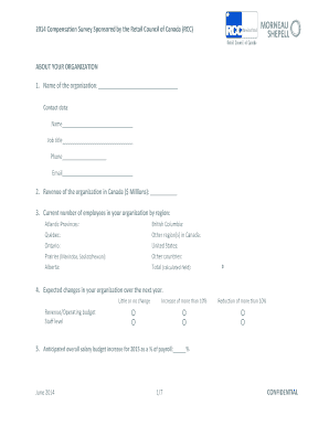 2014 Retail Council of Canada Compensation Survey